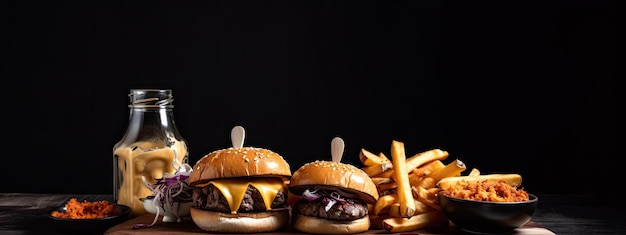 Burger Banner Background