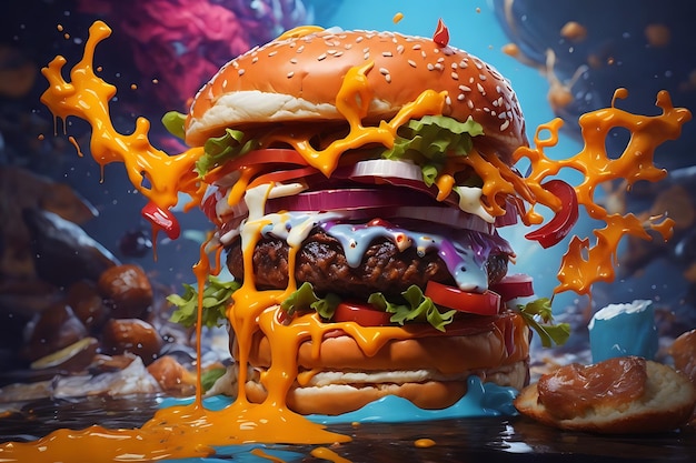 Burger delicious food Astral Escape Splash