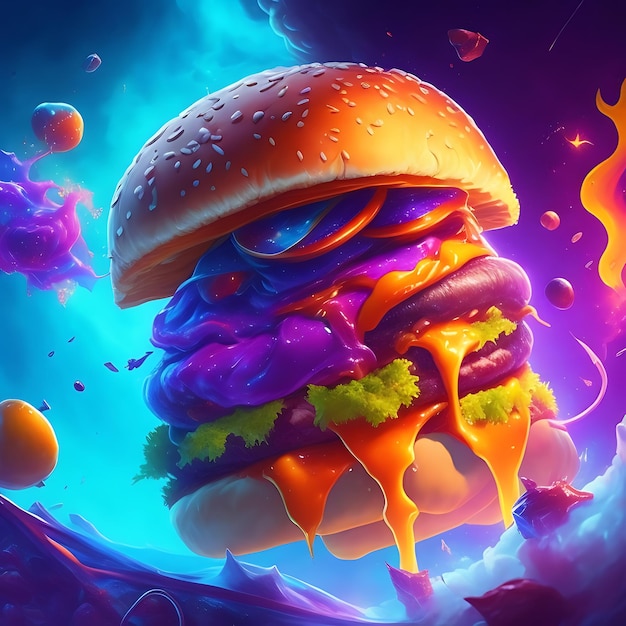 Burger delicious food Astral Escape Splash