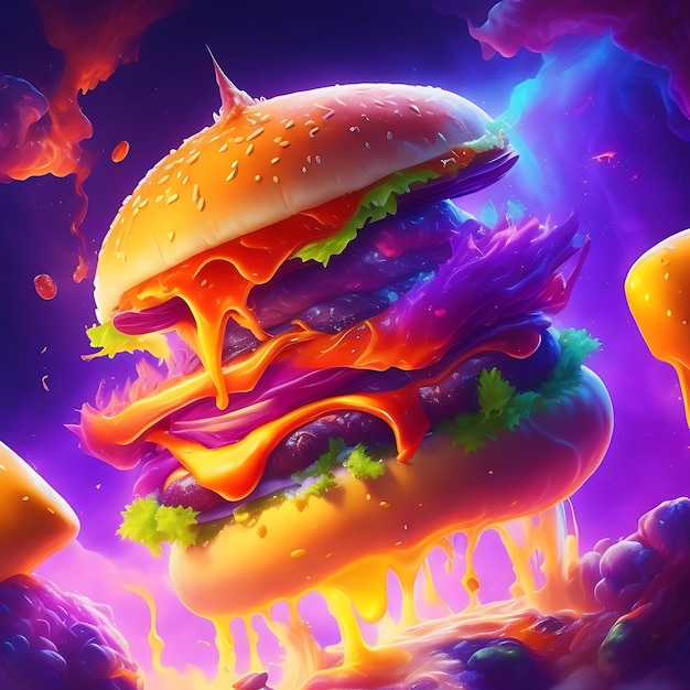 Burger delicious food Astral Escape Splash