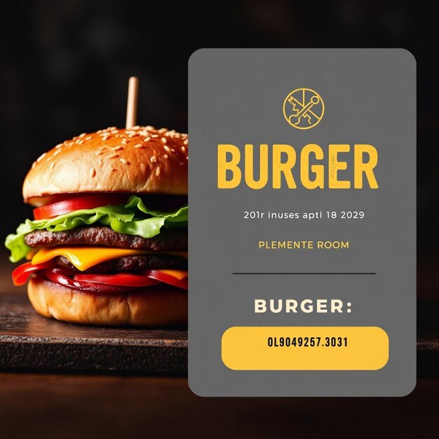 Burger flyer social media post and web banner