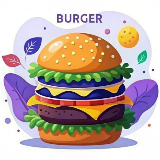 Photo burger illustration image