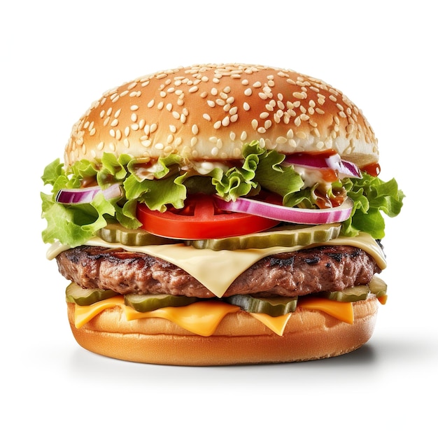 Burger isolated on white background