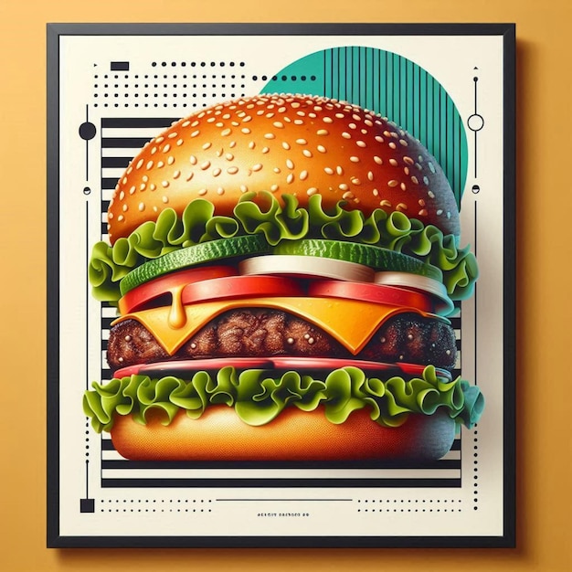 Burger social media post design