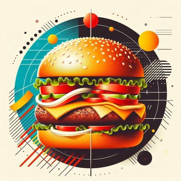 Burger social media post design