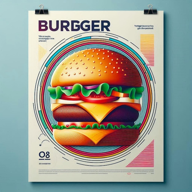 Burger social media post design