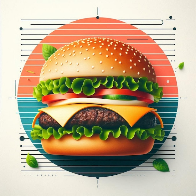 Photo burger social media post design