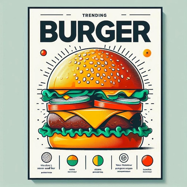 Burger social media post design