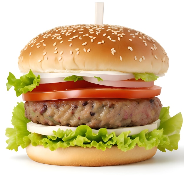 burger on white background