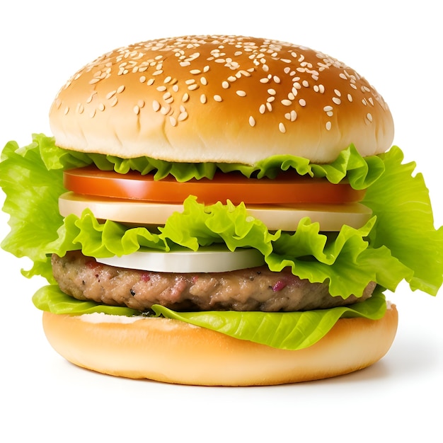 burger on white background