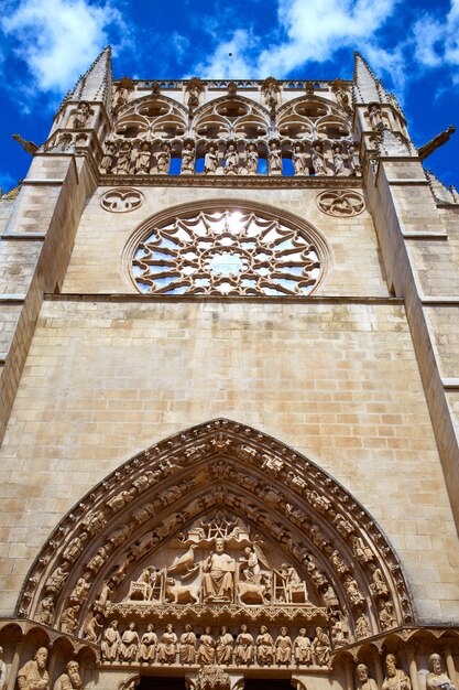 Burgos Cathedral facade in Saint James Way