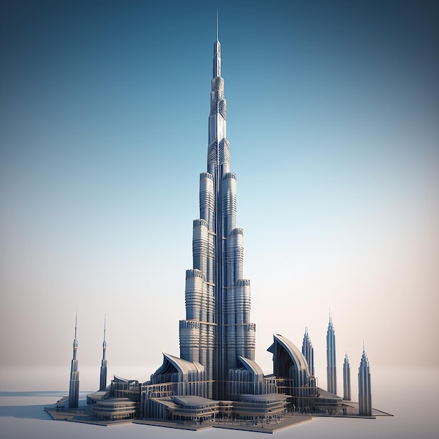 Burj Khalifa its height skyscraper Generative AI