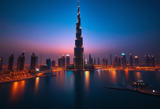 Burj Khalifa Night view United Arab Emirates