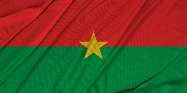 Burkina Faso 3d textured waving flag