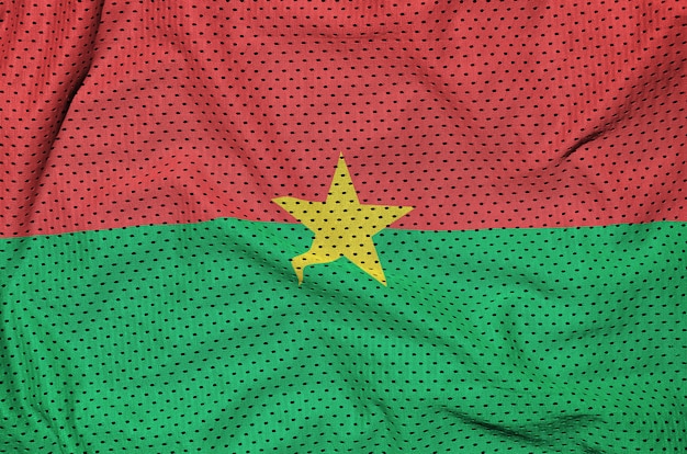 Burkina Faso flag printed on a polyester nylon