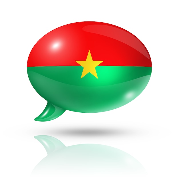 Photo burkina faso flag speech bubble