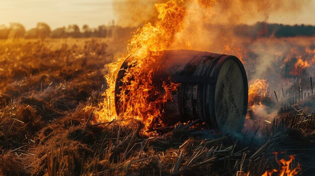 Burn Barrel Air Quality Control for Custom Field Fire Compost