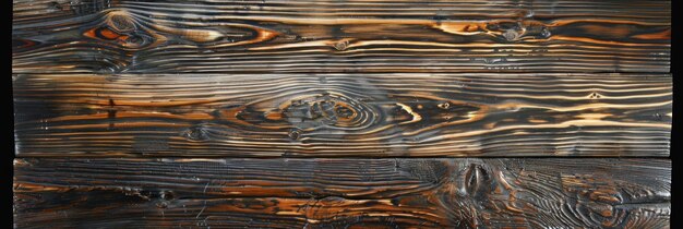 Burned Wood Planks Texture