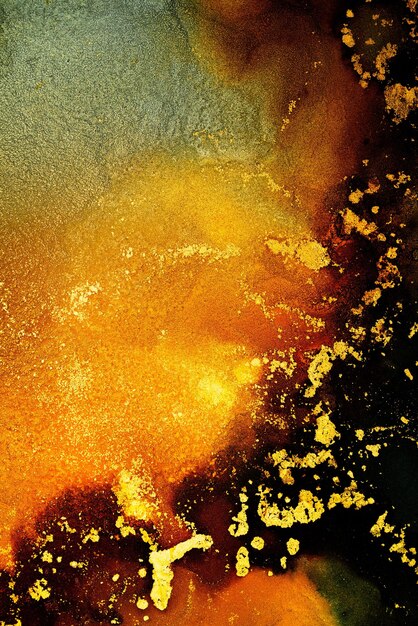 Burning abstract background from marble ink art of exquisite original painting