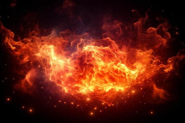 Burning flame background