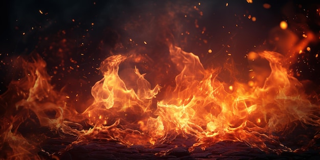 burning flames fire background