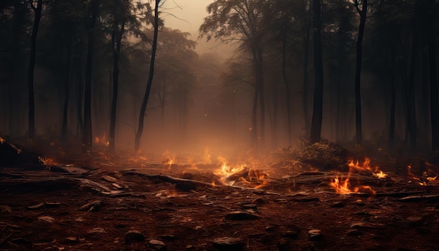 Burning Forest Concept Image Generative AI