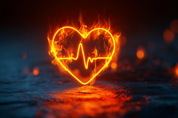 Photo burning heartbeat