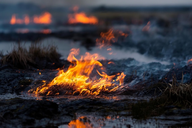 burning peat bogs environmental disaster