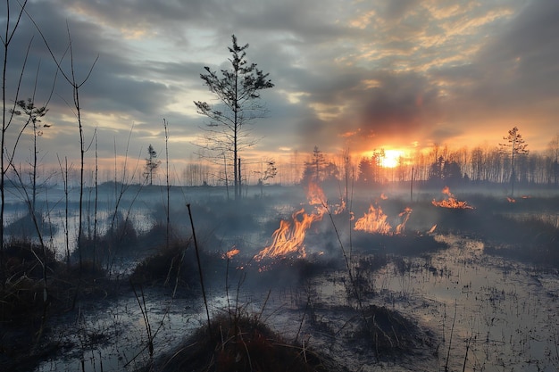 burning peat bogs environmental disaster