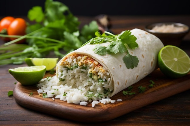 Burrito with Fresh Lime and Onion delicious Burritos food image photography