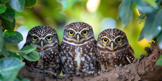 Burrowing Owls Athene cunicularia in their Native Environment Concept Wildlife Photography Burrowing Owls Nature Conservation Unique Habitats Bird Watching