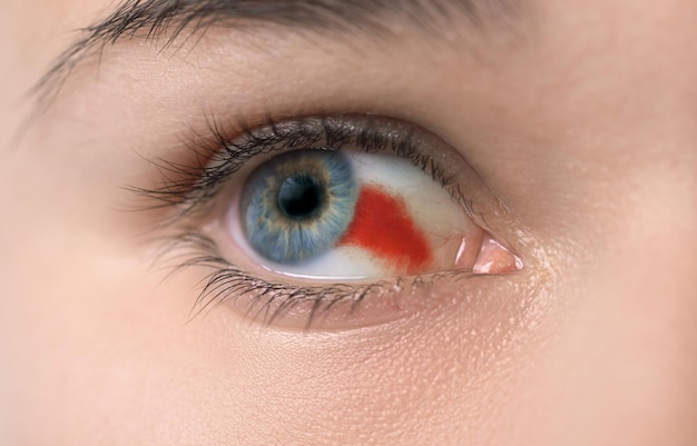 Burst blood vessel in eye