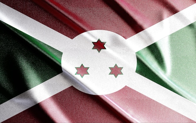 Burundi 3d flag, beautiful country flag in the world, background, banner, postr, abstract. - image