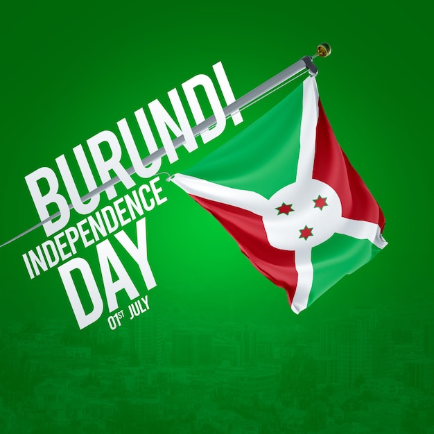 Burundi Independence Day 1 July Illustration