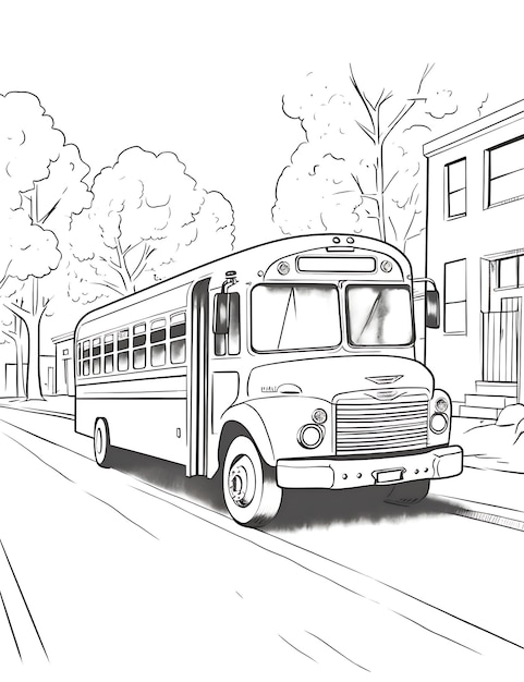 Photo bus coloring page