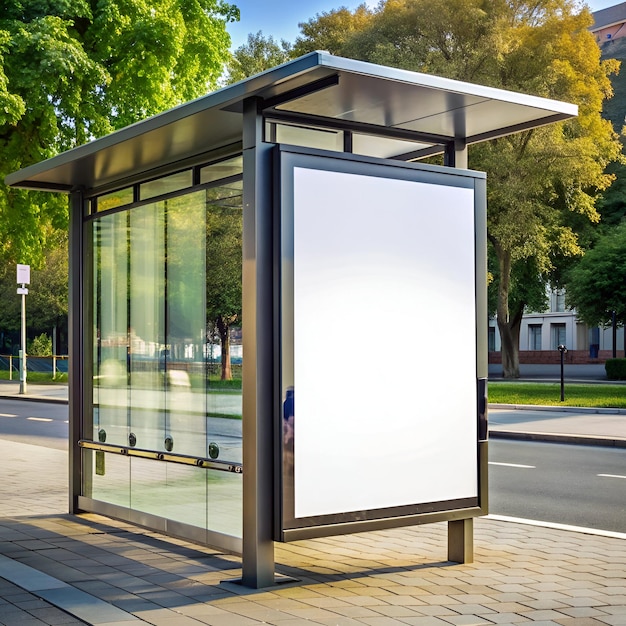 bus stop advertising billboard