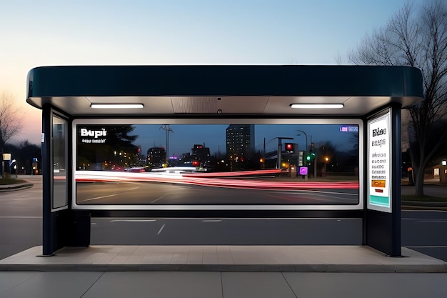 bus stop billboard mockup