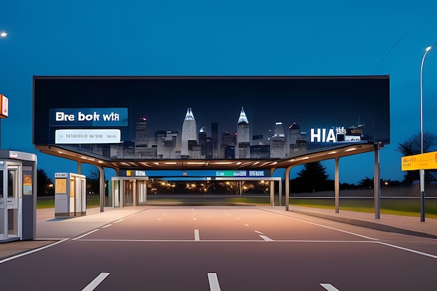 bus stop billboard mockup