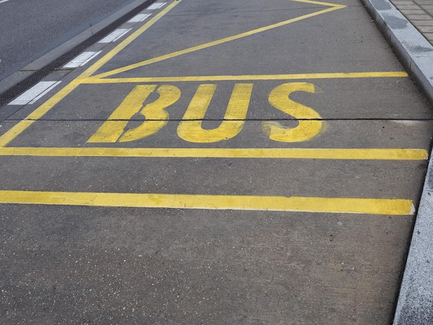 Bus stop sign