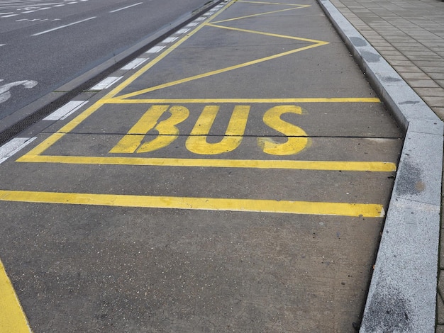 Bus stop sign