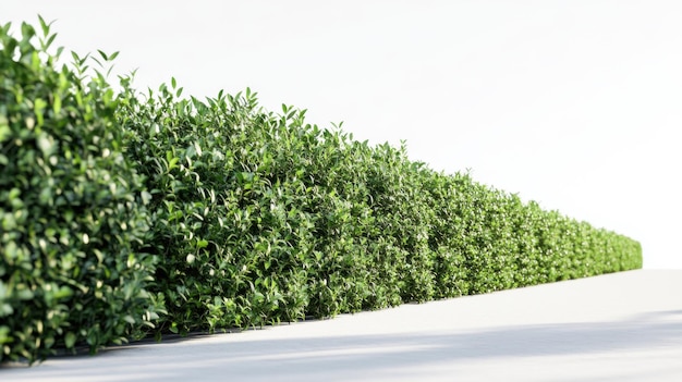 Bush or shrub wall isolated on white background for graphic design