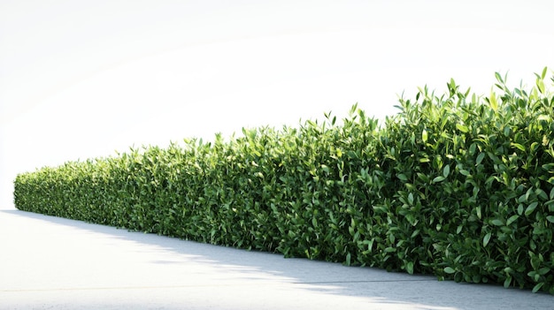 Bush or shrub wall isolated on white background for graphic design