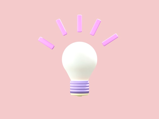 Business 3d icon on pastel color background.