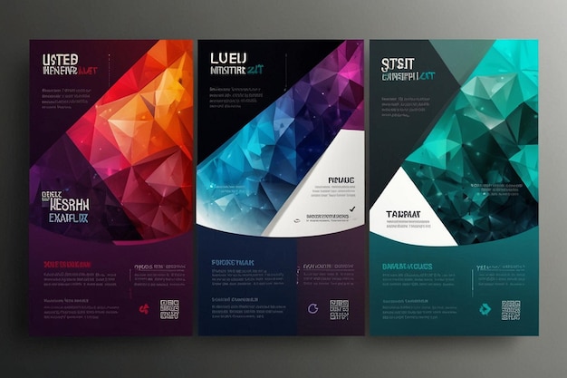 Photo business abstract vector template brochure design cover modern layout annual report poster flyer