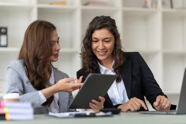 Business advisers are gathering to assess and debate the issue as it appears on the financial report Financial counselor investment consultant and accounting concept