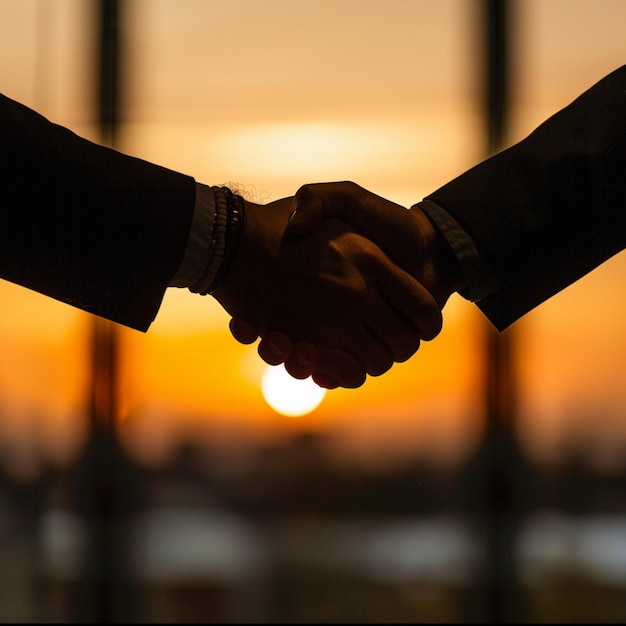 business agreement contract handshake silhouette image