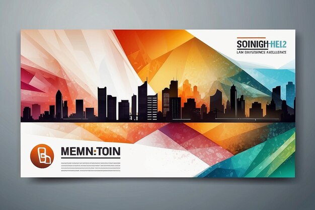 Photo business banner template vector illustration