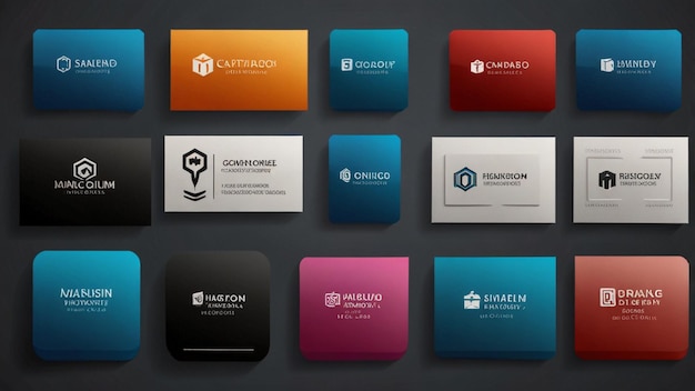 Business Card icons set set of Business Card 3d vector icons for web design