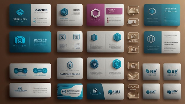 Business Card icons set set of Business Card 3d vector icons for web design