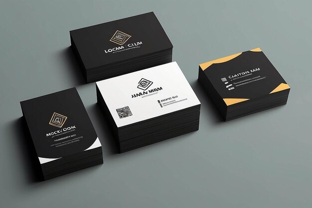 Business card illustration mockup